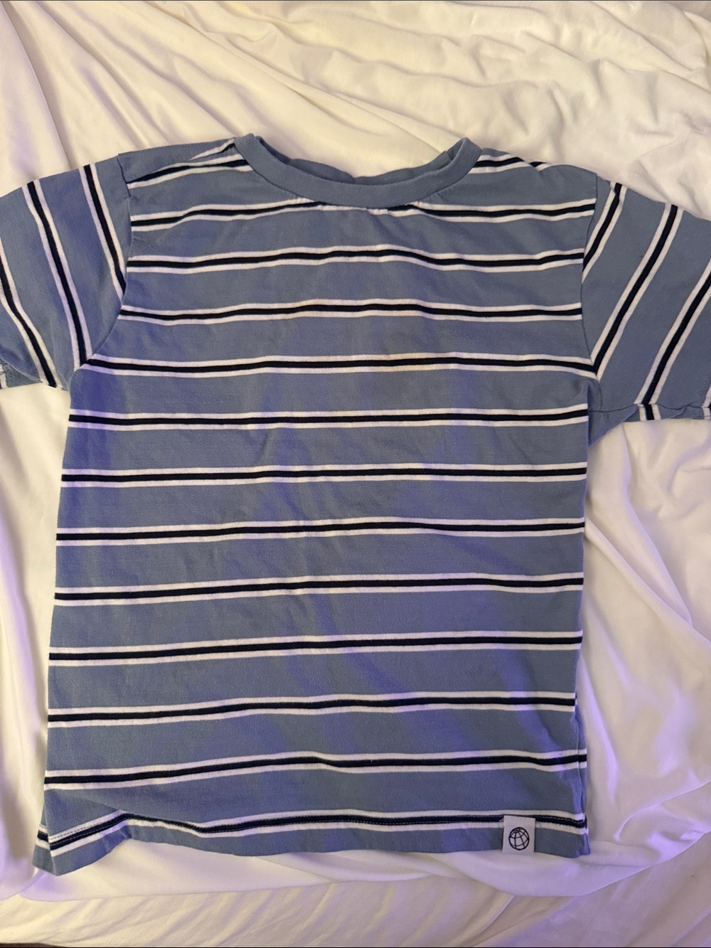 Free Planet Blue Striped Short Sleeve Tee
